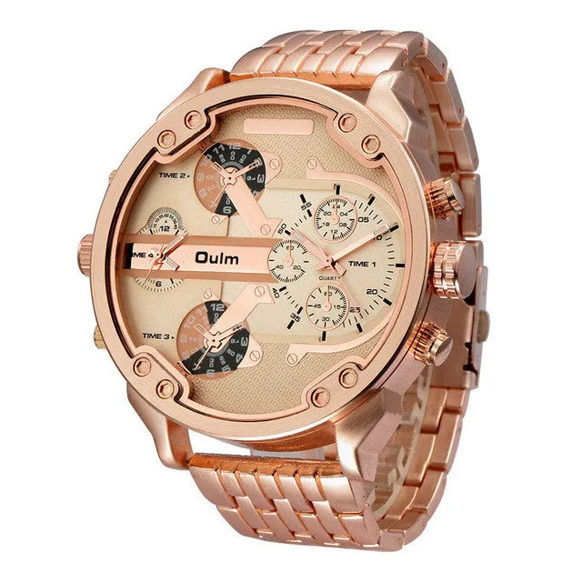 Oversized Men's Watch Luxury Brand Famous Unique Designer Quartz Watch Men Casual Big Watches Male relogio masculino de luxo