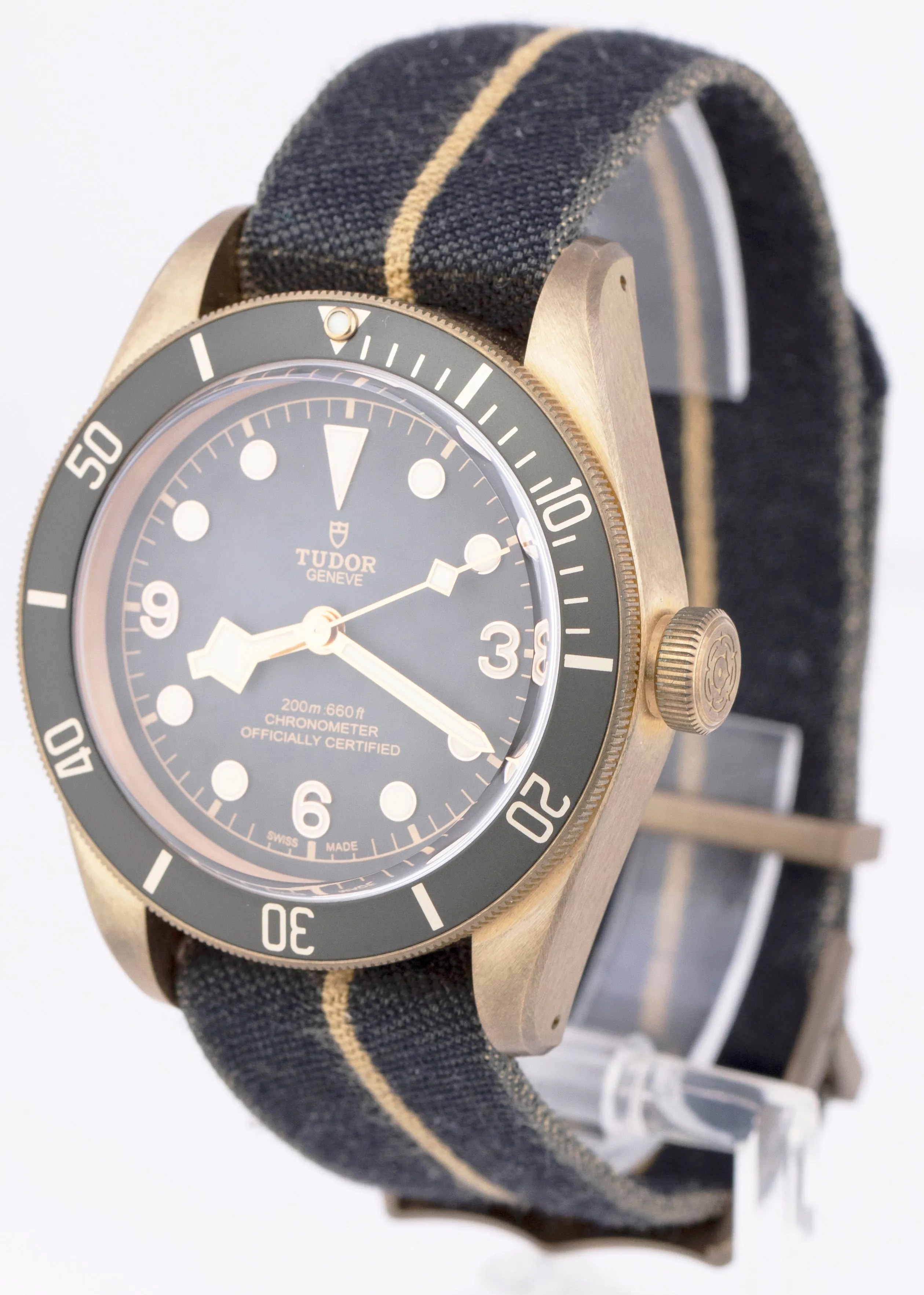 PAPERS Tudor Black Bay Heritage Bronze Fabric Slate Dive 79250 BA 43mm Watch B P