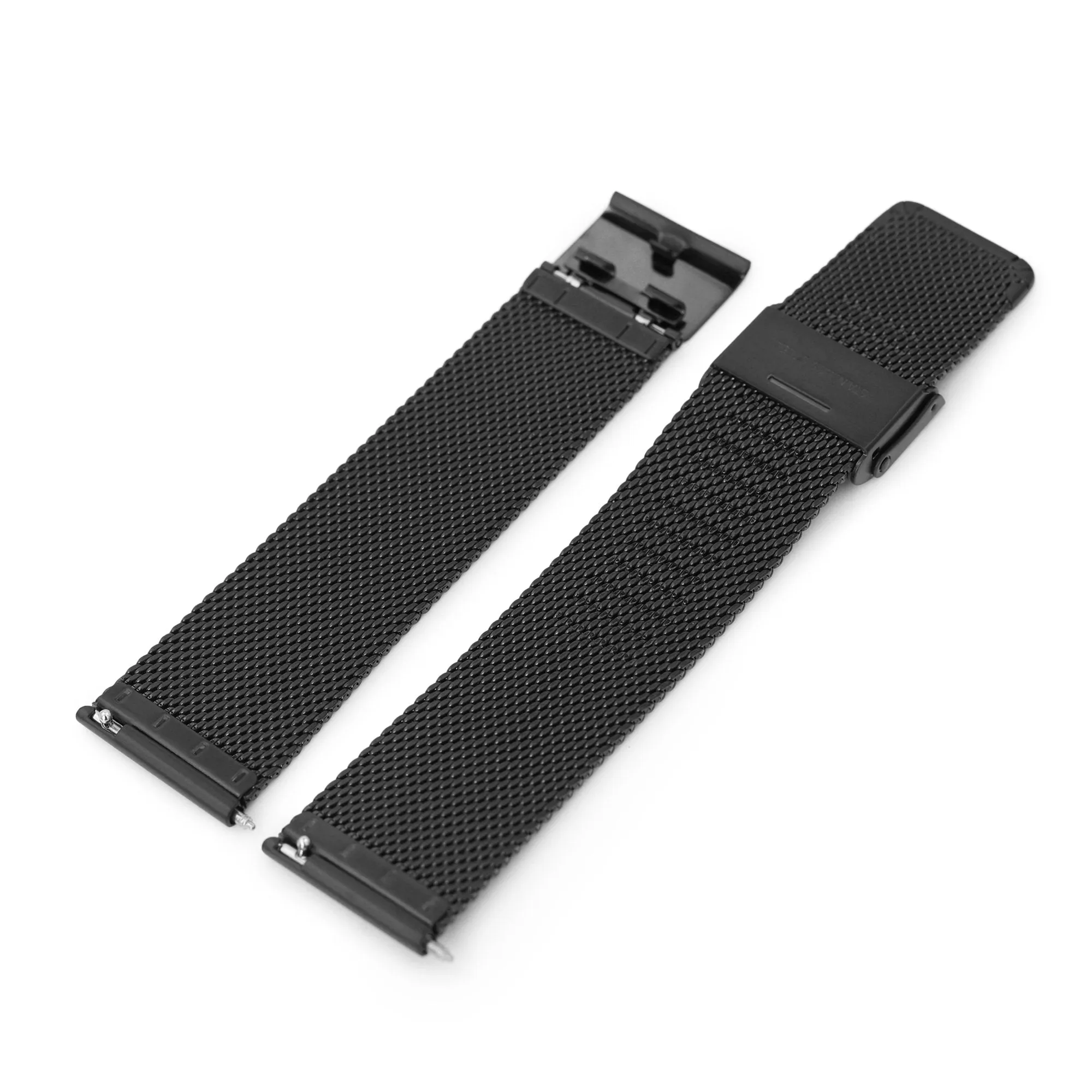 Quick Release Classic Superfine Wire Mesh Band, PVD Black