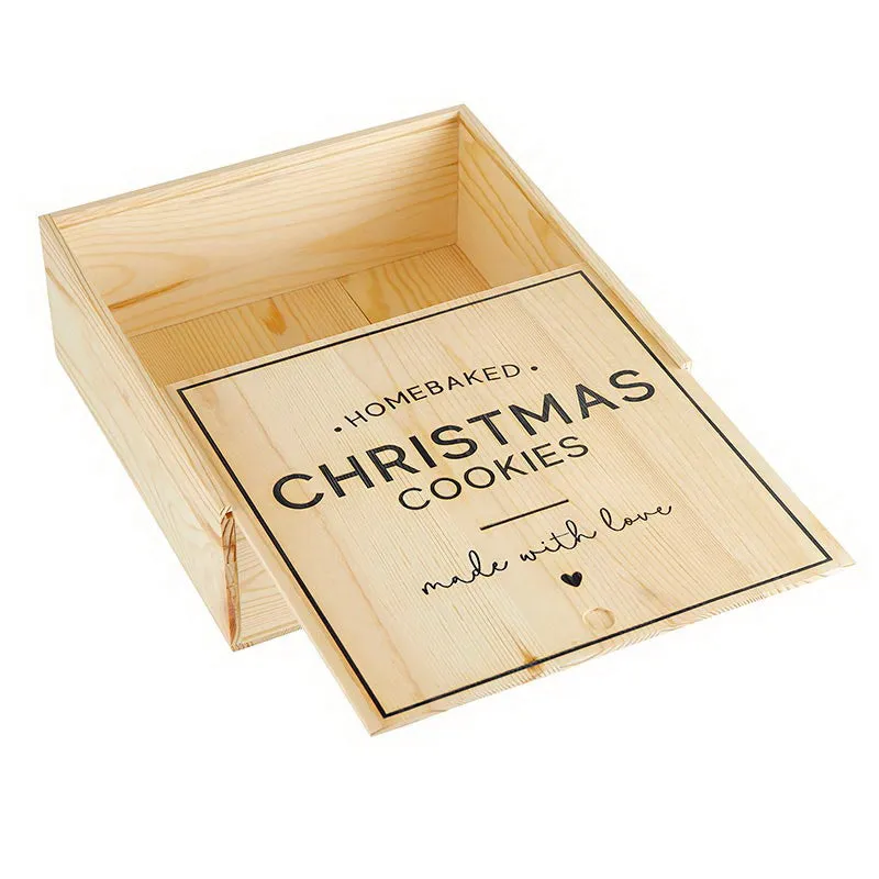 "Home Baked Christmas Cookies" Wood Box