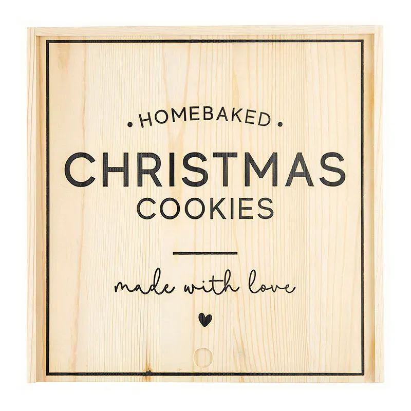 "Home Baked Christmas Cookies" Wood Box