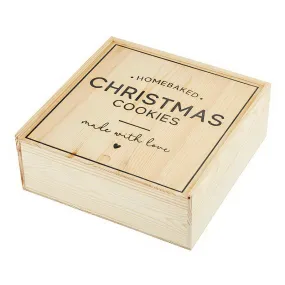 "Home Baked Christmas Cookies" Wood Box