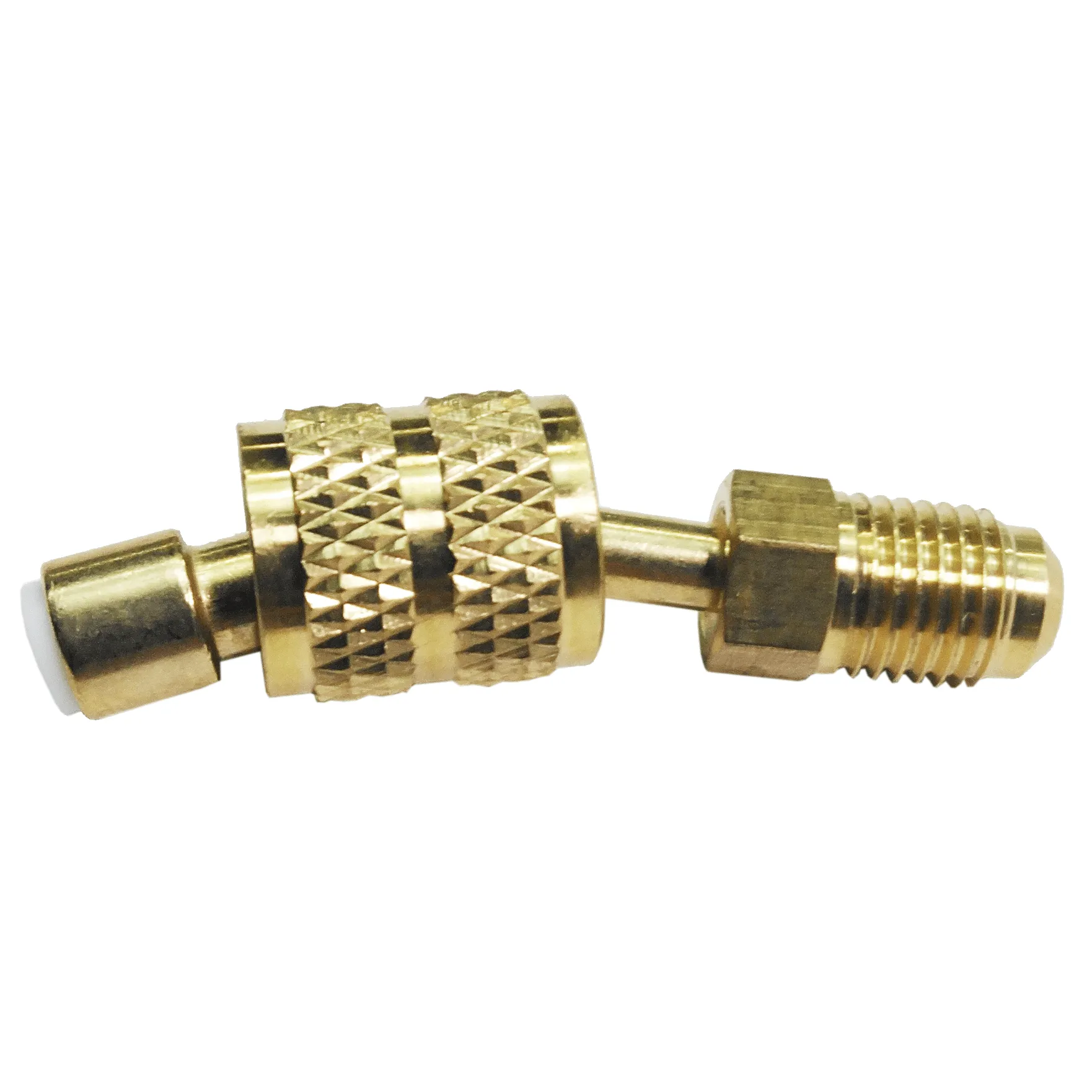 Refrigerant Port Adapter 5/16" x 1/4" - Brass 45º