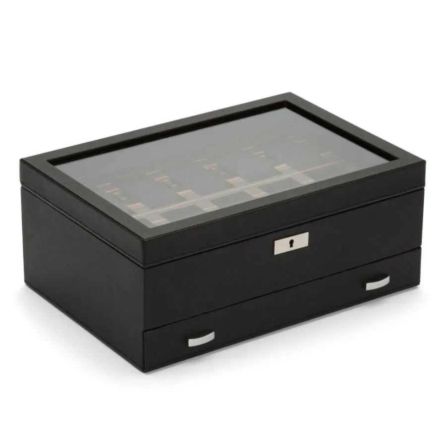 Roadster 10 Piece Watch Box With Drawer