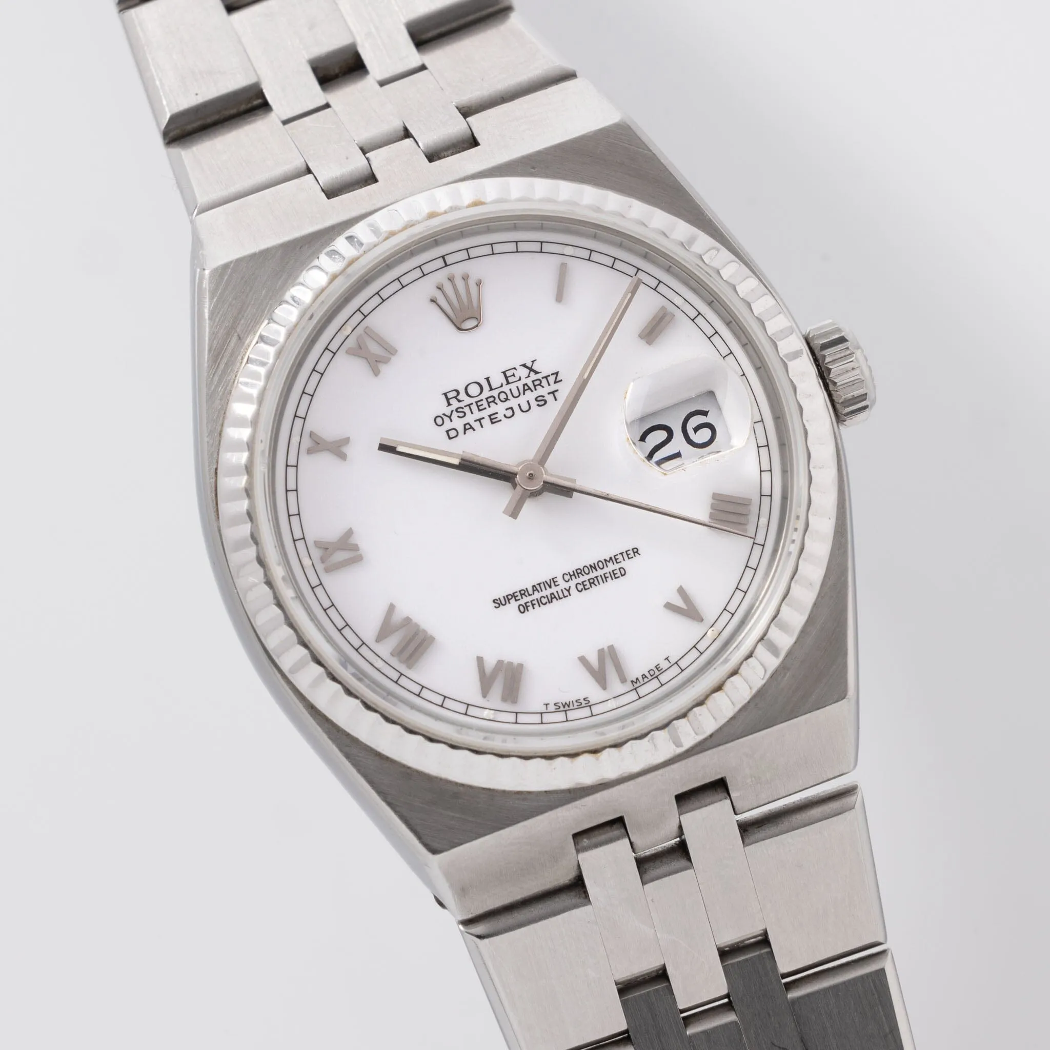 Rolex Oysterquartz Datejust Porcelain Dial Ref 17014