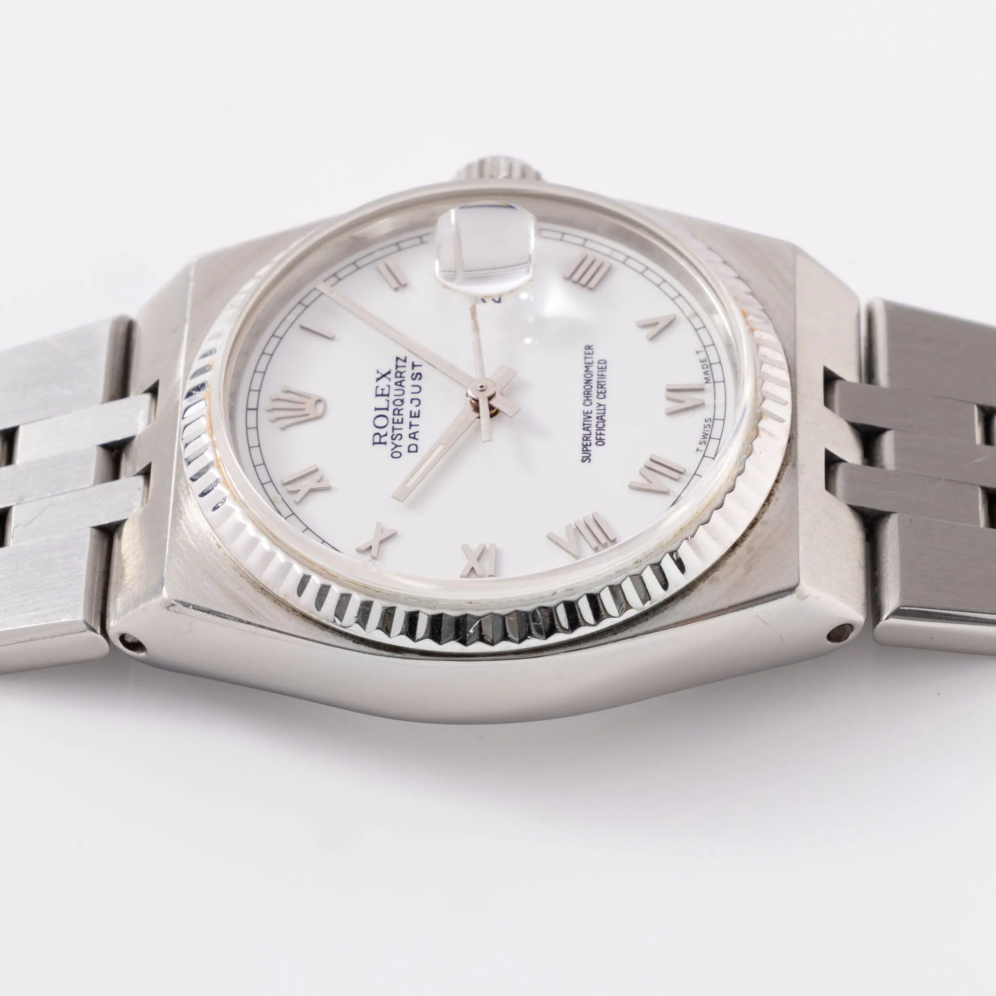 Rolex Oysterquartz Datejust Porcelain Dial Ref 17014