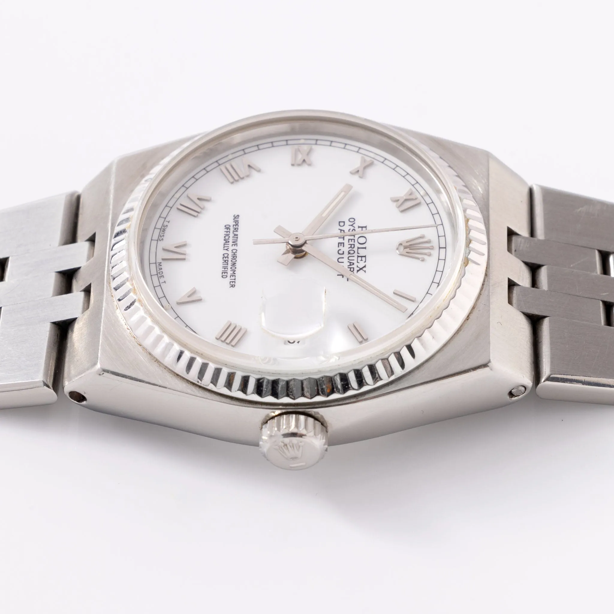 Rolex Oysterquartz Datejust Porcelain Dial Ref 17014