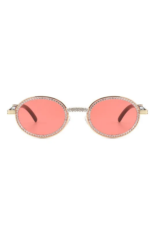 Round Circle Retro Glitter Fashion Sunglasses