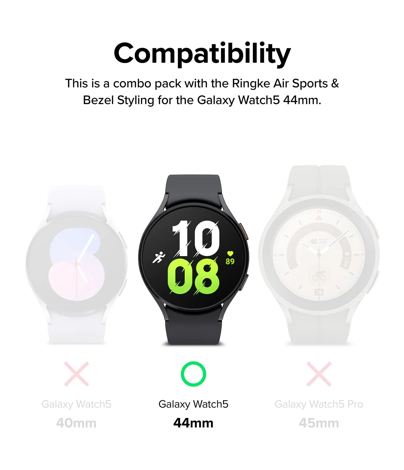 Samsung Galaxy Watch 5 44mm | Air Sports Bezel Combo Pack| Black   44-11