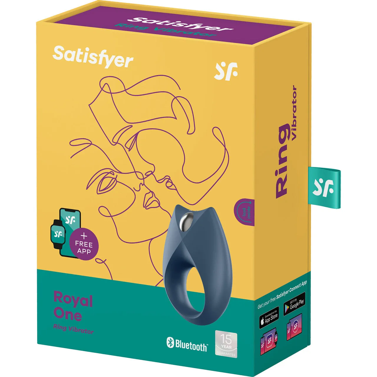 Satisfyer Royal One Silicone Vibrating Rechargeable App Enabled Cock Ring