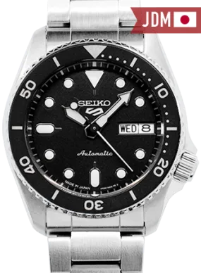 Seiko 5 Sports “Sports Style” 38mm Black Ref. SBSA225