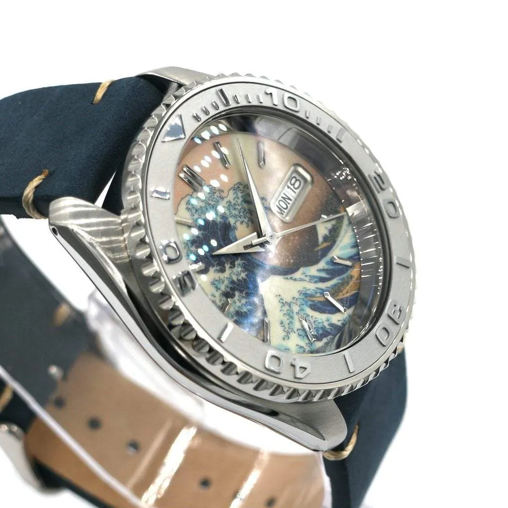 SEIKO 5 Sports SRDP55K1 The Great Wave off Kanagawa Mod #2