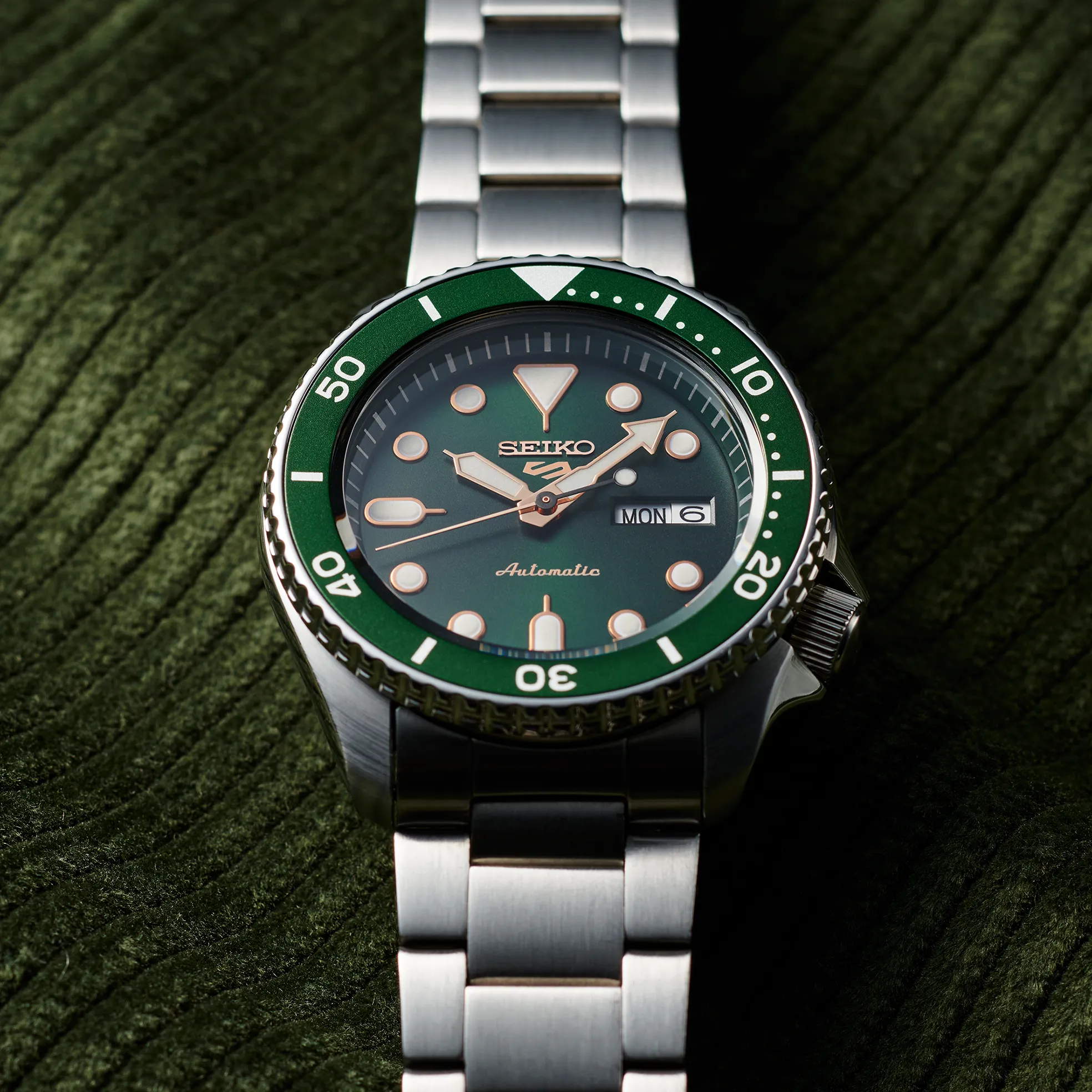 Seiko 5 Sports SRPD63 Green Dial Automatic Watch