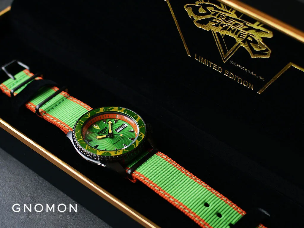 Seiko 5 Sports Street Fighter Series Blanka "Call Of The Wild" - Ltd Ed 9999pcs - Ref. SBSA083