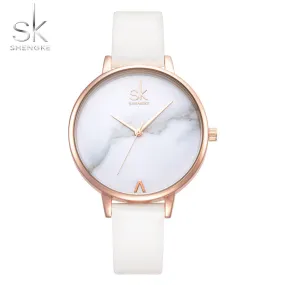 Shengke Women's Watches Fashion Leather