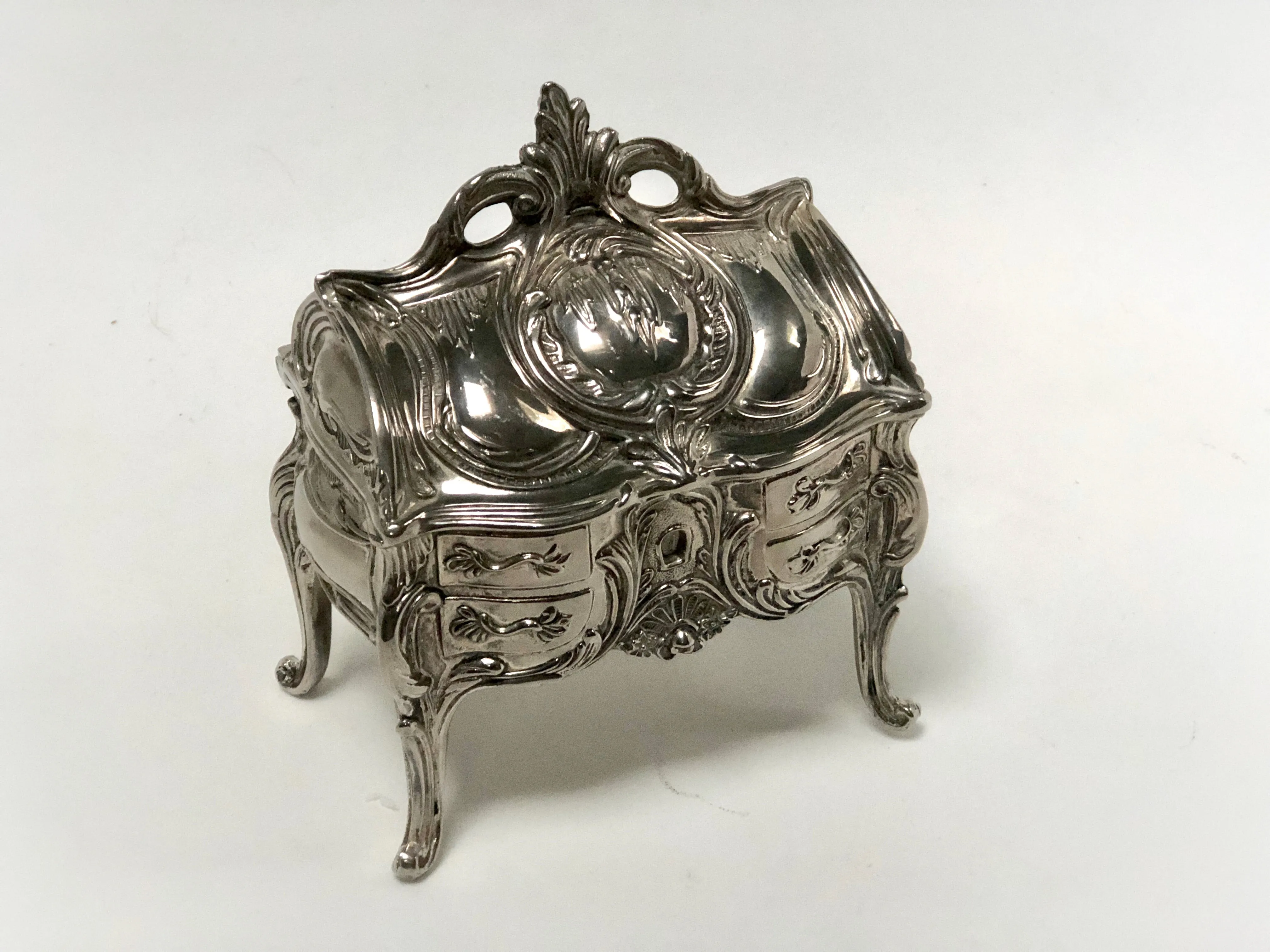 Silver Art Nouveau Jewelry Box