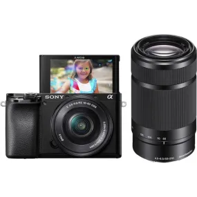 Sony Alpha a6100 APS-C Mirrorless Camera with 16-50mm and 55-210mm Lenses