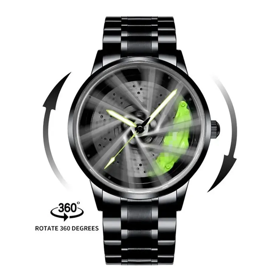 Sports Car Rim Wheel Watch - VW 7.5 RS Spinning Face