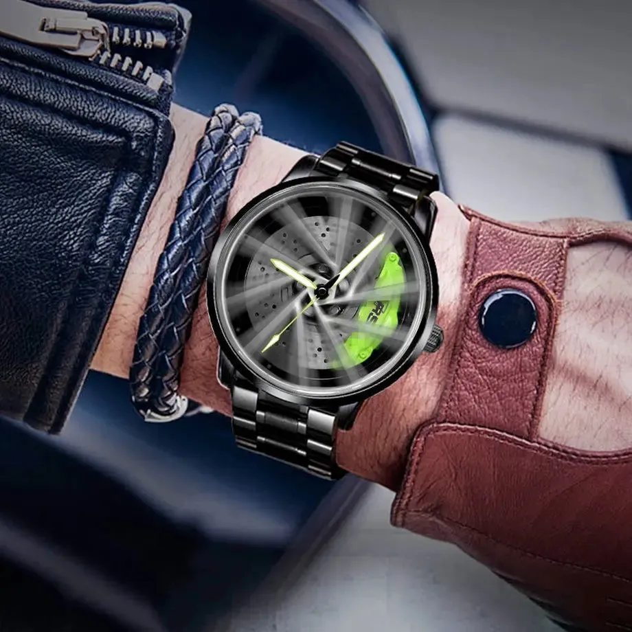 Sports Car Rim Wheel Watch - VW 7.5 RS Spinning Face