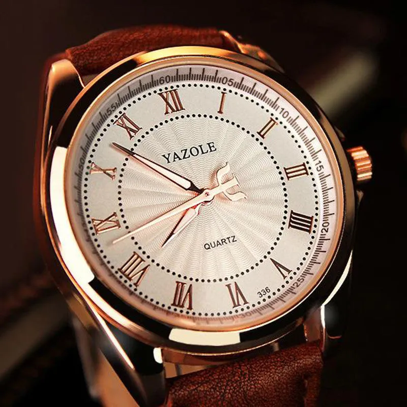 Sports Men Watch Luxury Top Brand business Male Clock Quartz-WristWatch Leisure Fashion Leather  quartz watch