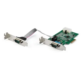 Startech.Com 2-Port Pci Express Rs232 Serial Adapter Card - Pcie Serial Db9 Controller Card 16950 Uart - Low Profile - W