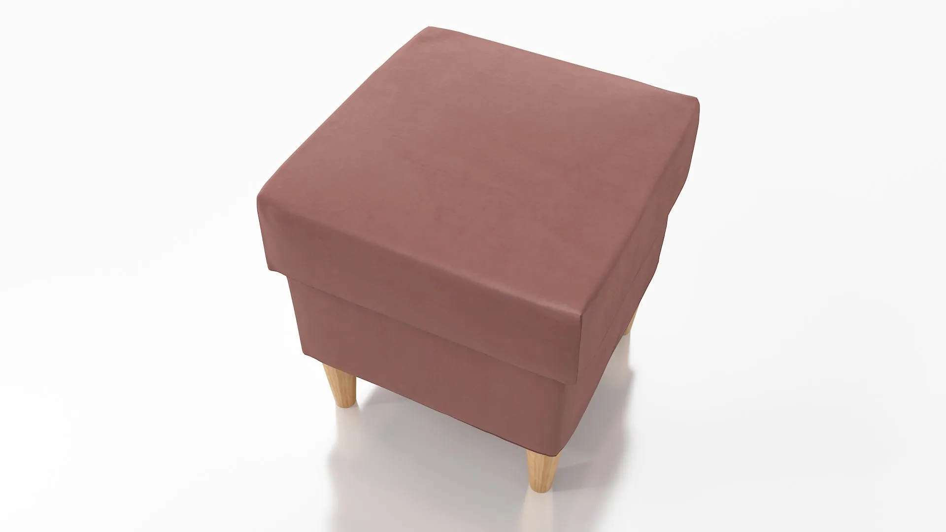 STOOL OSLO WITH STORAGE 40X40CM WOODEN LEGS EASY CLEAN FABRIC CHOICE OF 6 COLORS