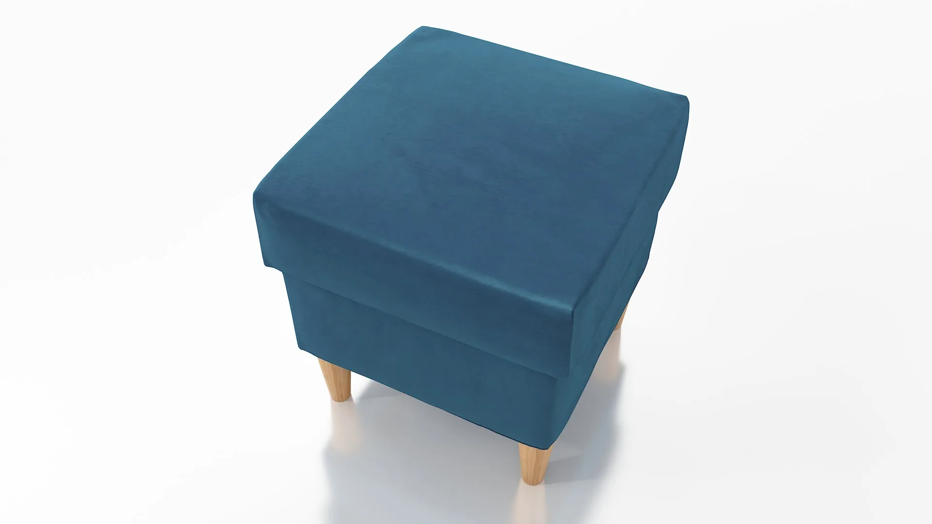 STOOL OSLO WITH STORAGE 40X40CM WOODEN LEGS EASY CLEAN FABRIC CHOICE OF 6 COLORS