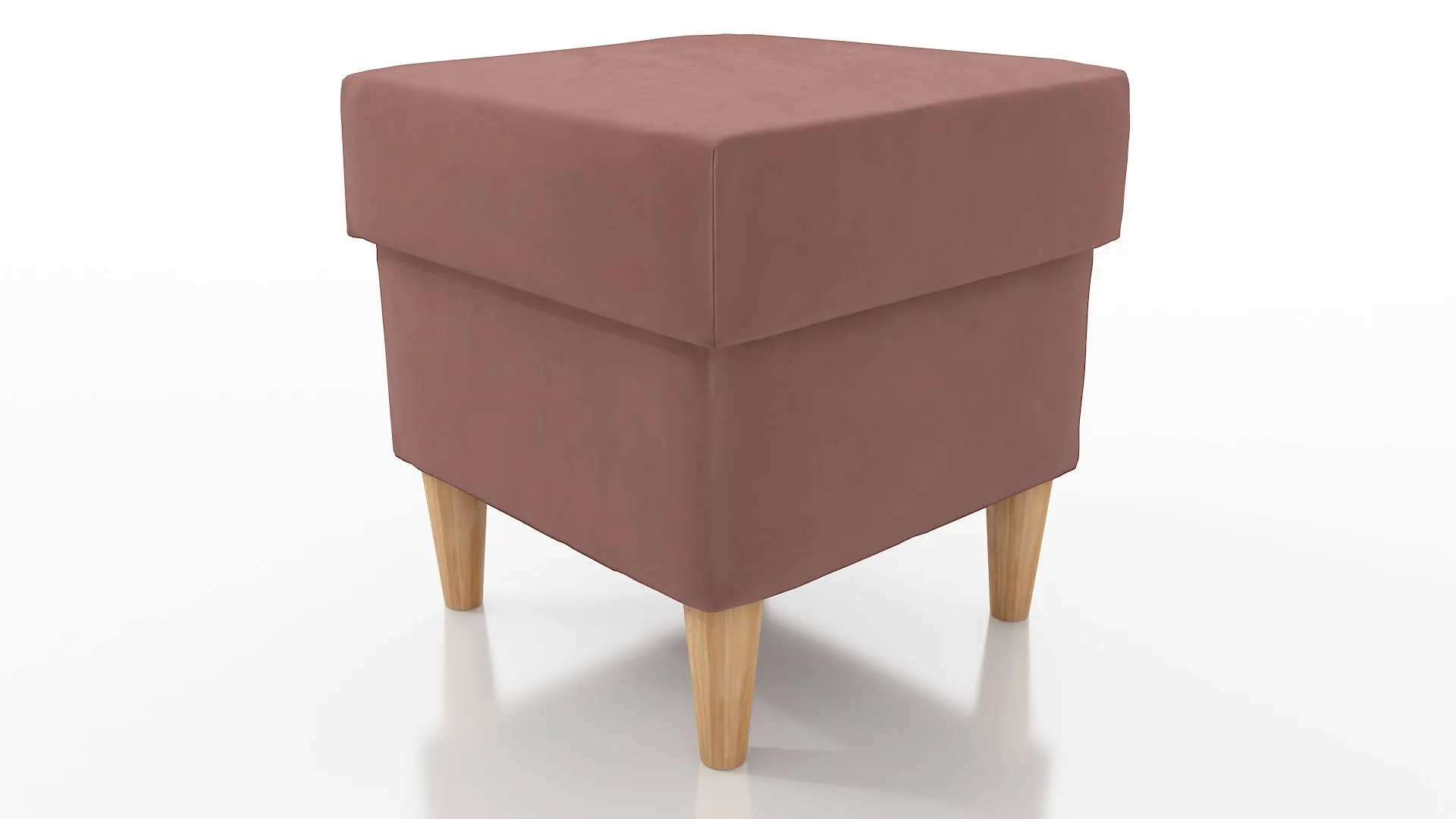 STOOL OSLO WITH STORAGE 40X40CM WOODEN LEGS EASY CLEAN FABRIC CHOICE OF 6 COLORS