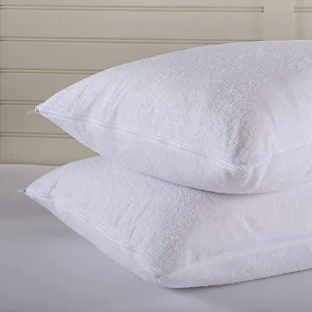 Terry Waterproof Pillow Protector 50 X 90 CM - 1 Piece, White