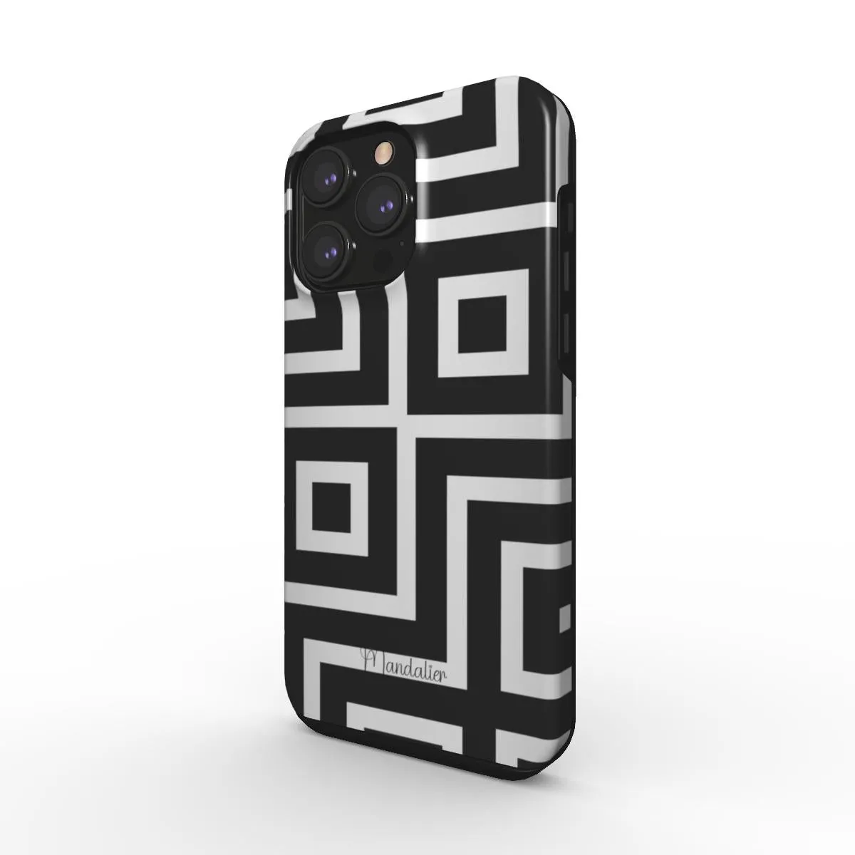 Tough Phone Case|Monochrome Maze