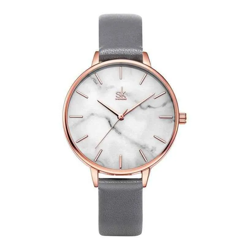 Women's Simple Watches Marble Fashion Leather Quartz #K0137