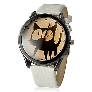 Women's Watch Fashion Kitten Pattern