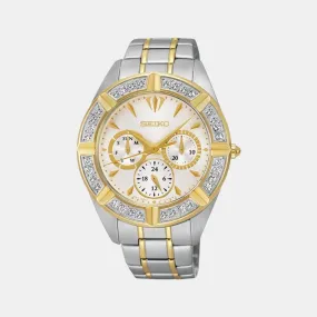 Women's White Stainless Steel Kinetic Chronograph Watch SKY676P1