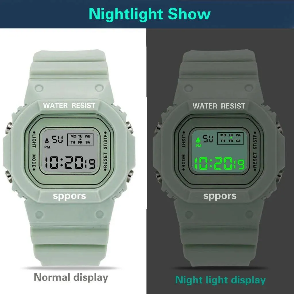 YIKAZE LED Sports Watch: Stylish Waterproof Timepiece with Essential Features