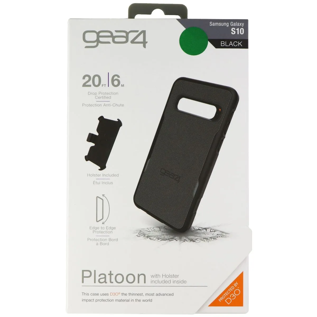 ZAGG Platoon Case with Holster for Samsung Galaxy S10 - Black